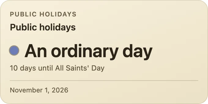 Public holidays