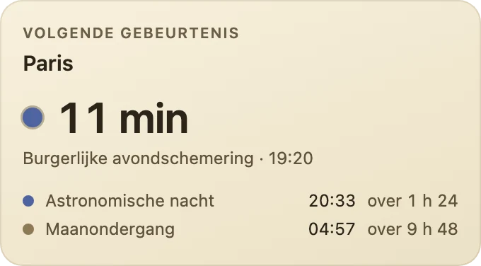 Volgende gebeurtenis