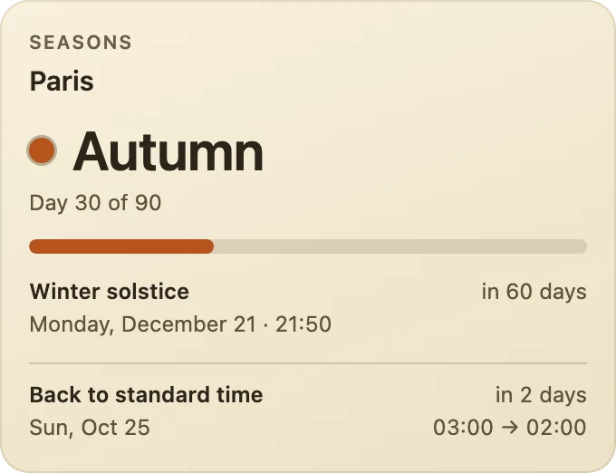 Seasons