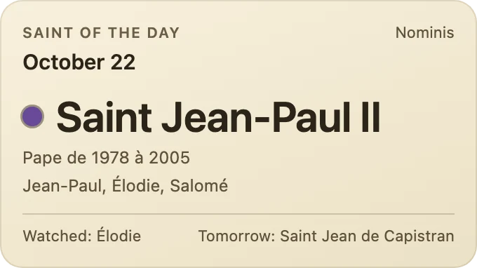 Saint of the day