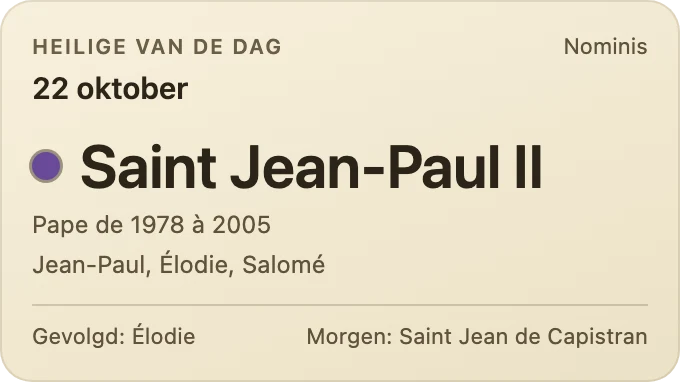 Heilige van de dag