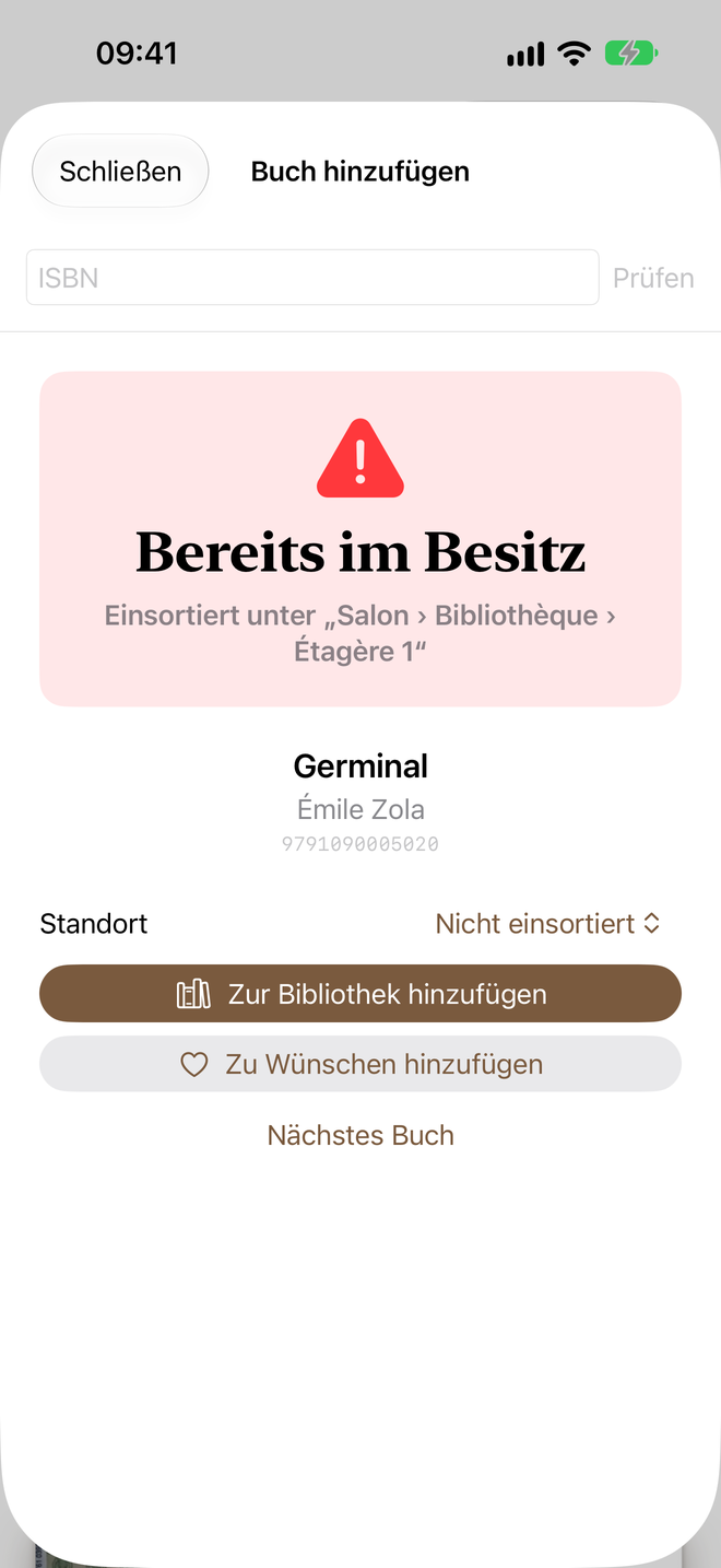 Scan. Ein Strichcode genügt, und Sie wissen, ob Sie es haben. — Legenda, iPhone