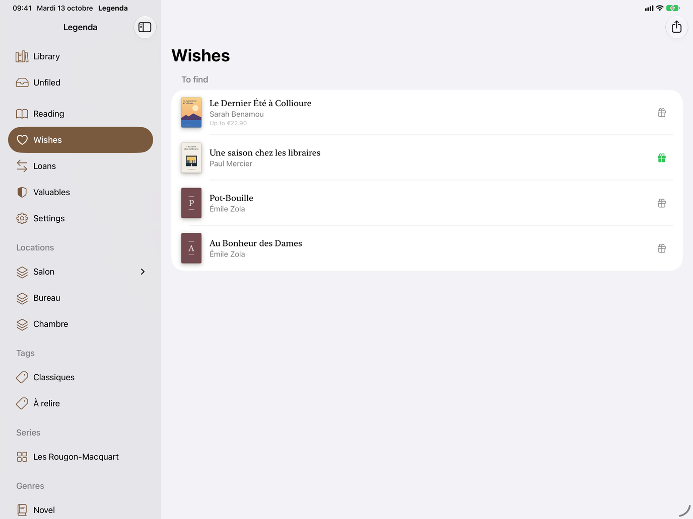 Wishes. A price limit, and gift ideas to share. — Legenda, iPad