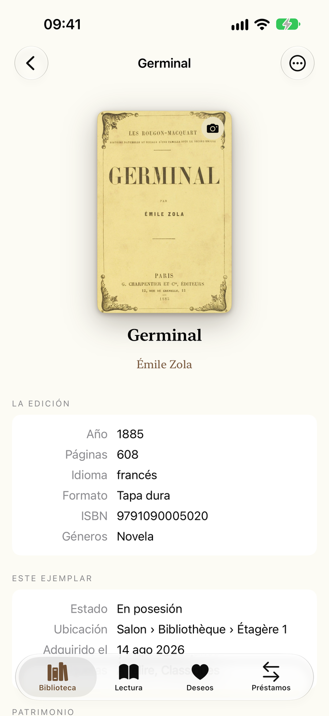 Ficha. Edición, ubicación, dedicatoria y valor. — Legenda, iPhone
