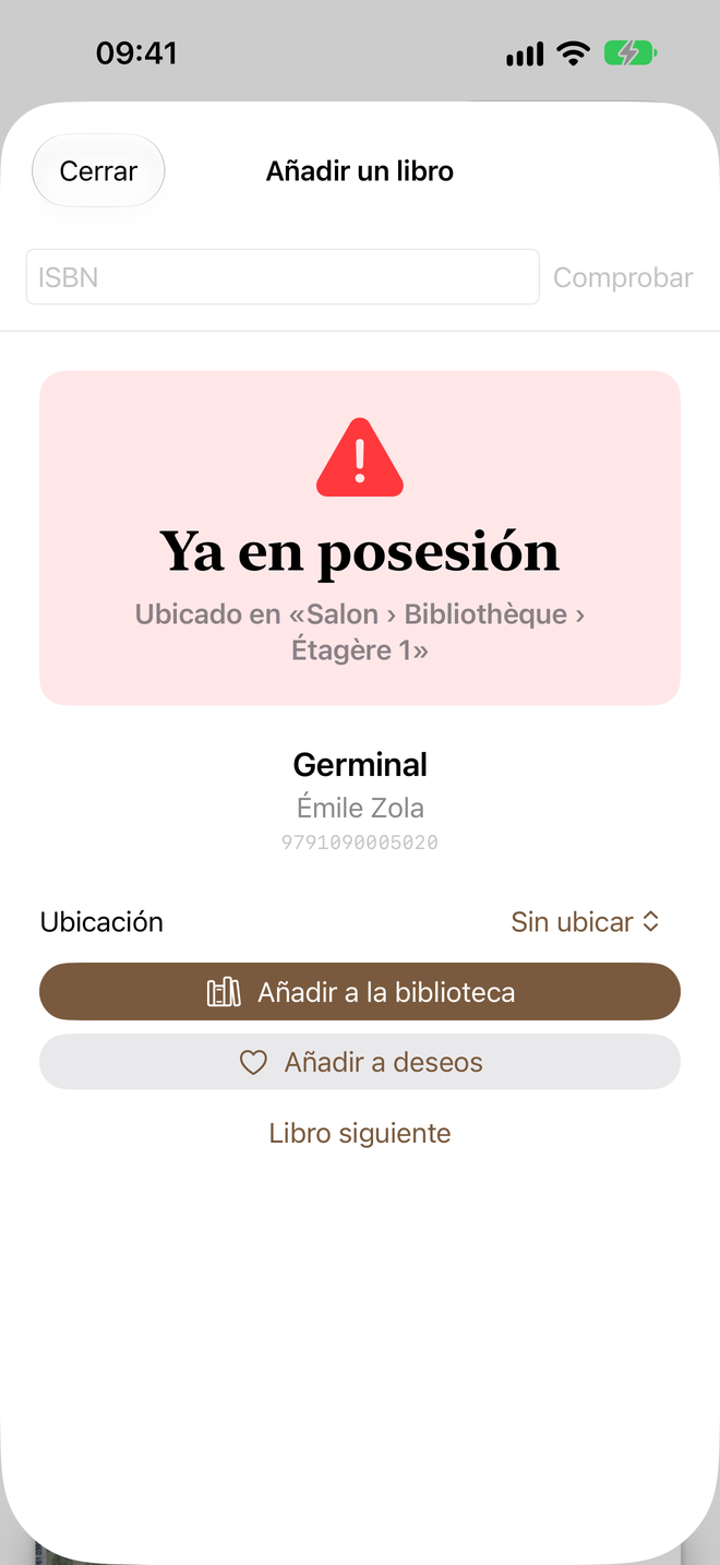 Escaneo. Un código de barras y sabes si ya lo tienes. — Legenda, iPhone