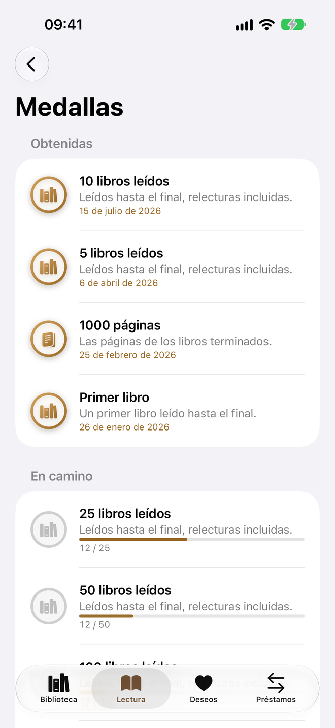 Medallas. Primer libro, días seguidos, series completas. — Legenda, iPhone