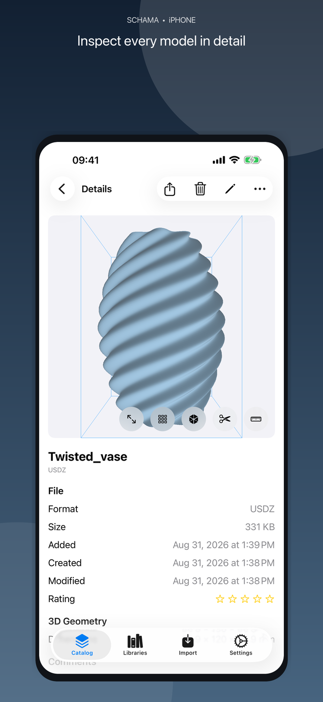 Object details on iPhone