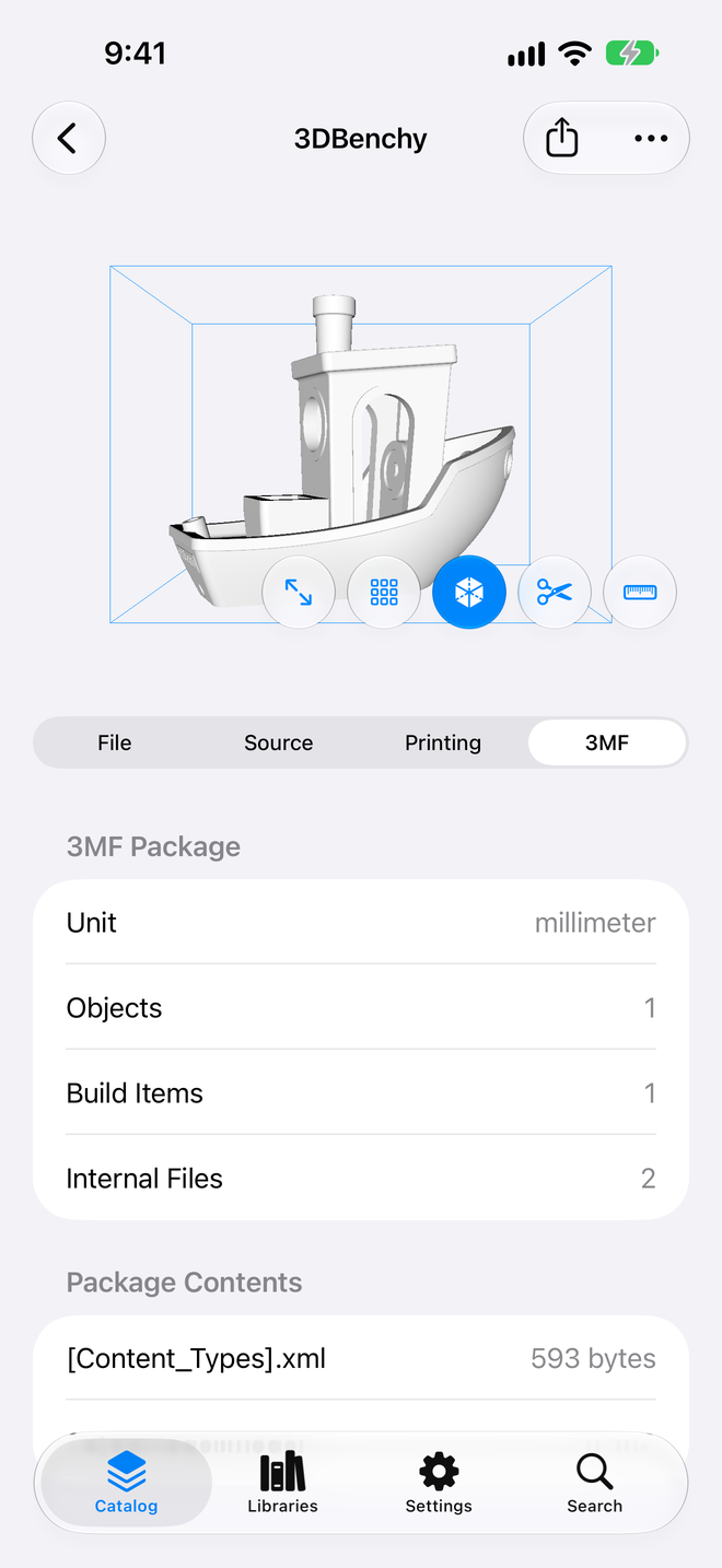 3MF package. Units, objects and the files within the package. — Schama, iPhone